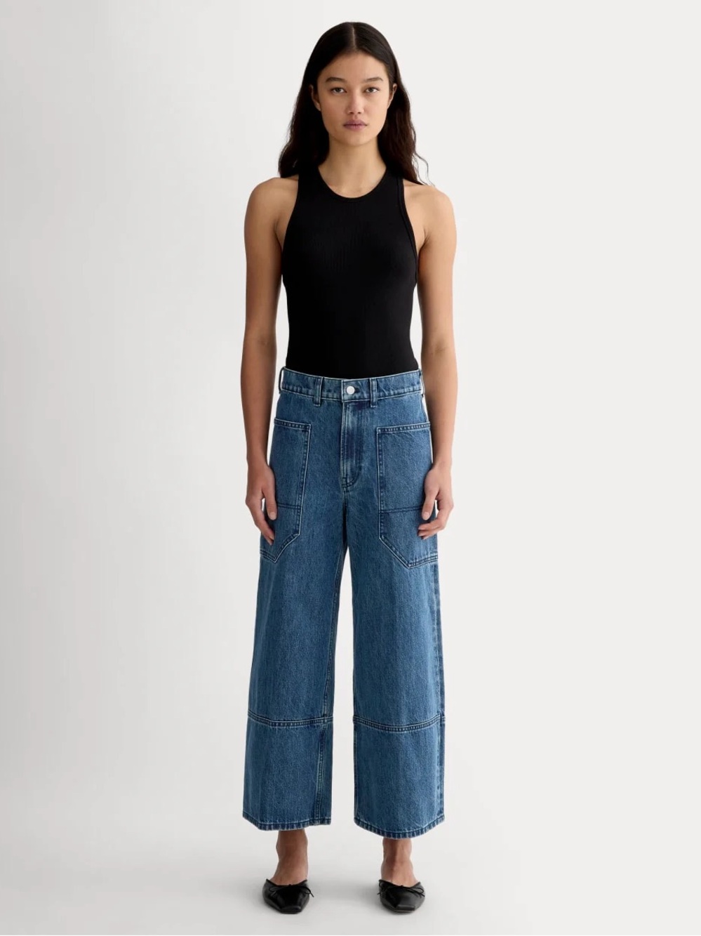 Everlane The Way-High Gardener Cropped Jean Diamond Stone Medium Indigo 29 NWOT